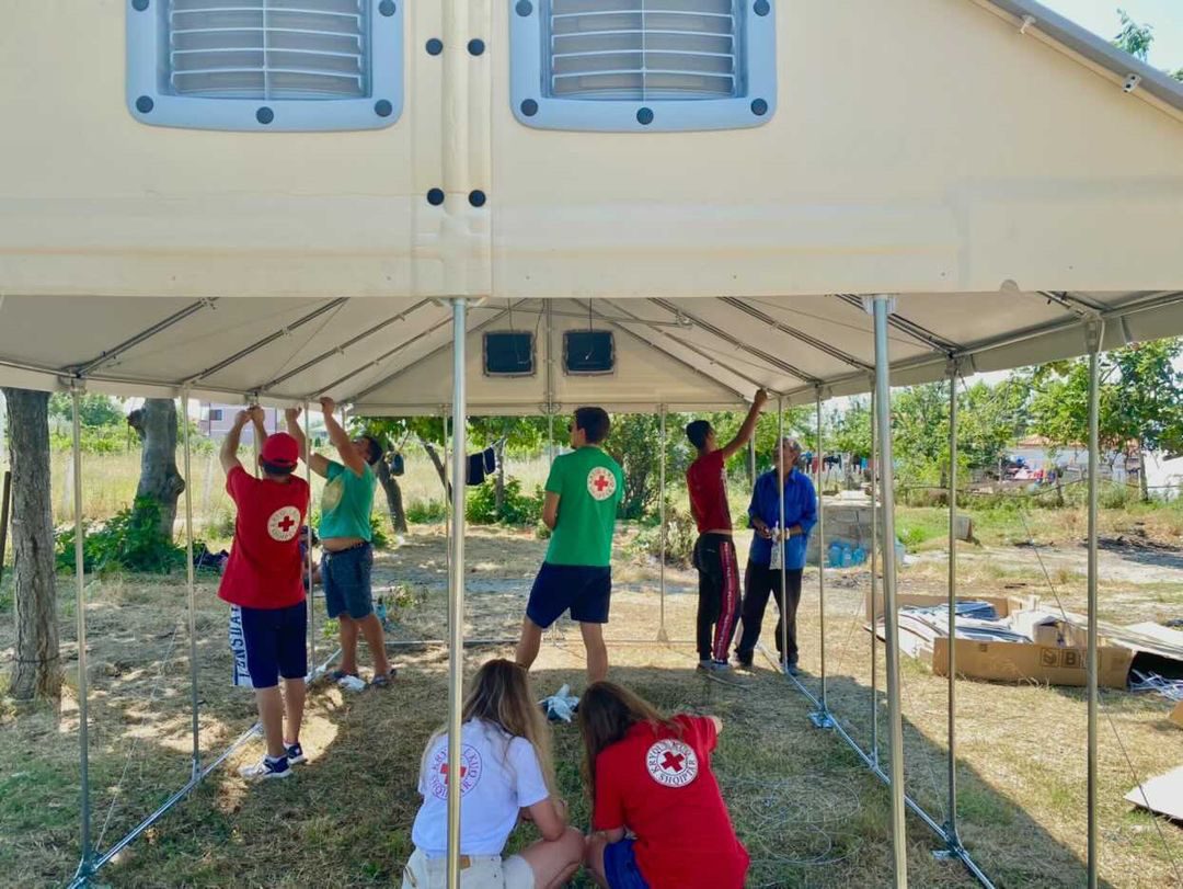 Sheltering displaced families after earthquake in Albania