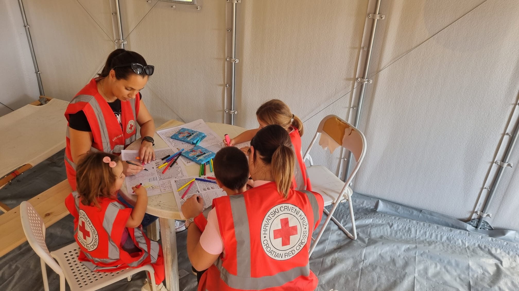 CROATIA: children affected by earthquake play and…