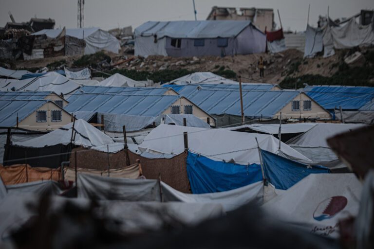 Displaced Palestinians receive Relief Housing Units, with the support of the United Nations Development Program (UNDP) in Gaza on February 7, 2026. Ahmed Jihad Ibrahim Al-arini / Anadolu